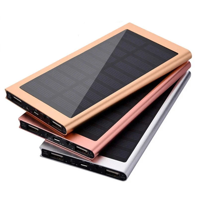 20000mAh Solar Power Bank LED Digital Display Phone External Battery Poverbank For Xiaomi iPhone Huawei Mobile Phone Powerban