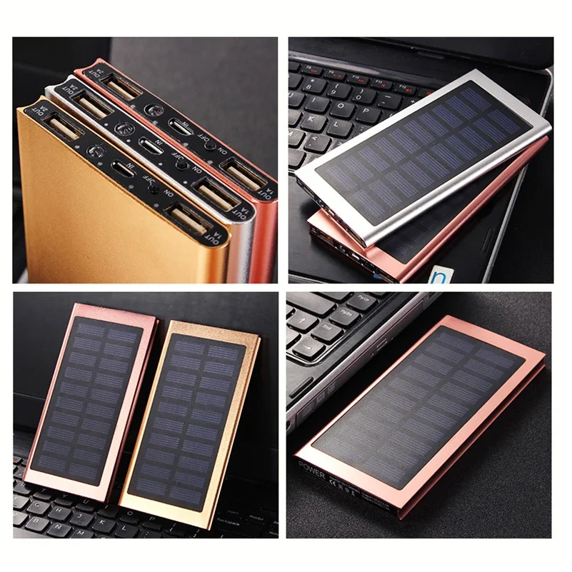 20000mAh Solar Power Bank LED Digital Display Phone External Battery Poverbank For Xiaomi iPhone Huawei Mobile Phone Powerban thumbnail 5