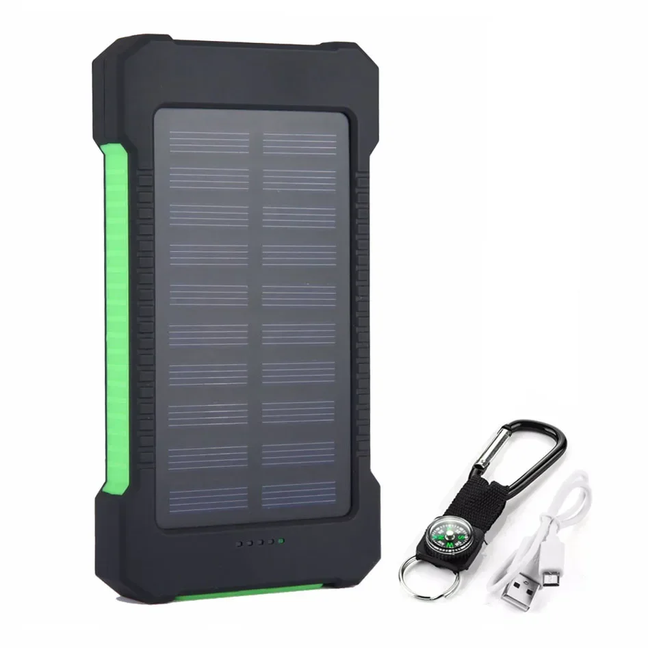 H  020000mAh Solar Power Bank Portable External Battery Double USB Fast Charging Powerbank Phone Charger For Smart Mobile Phone thumbnail 6