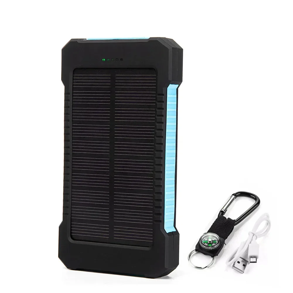 H  020000mAh Solar Power Bank Portable External Battery Double USB Fast Charging Powerbank Phone Charger For Smart Mobile Phone thumbnail 5