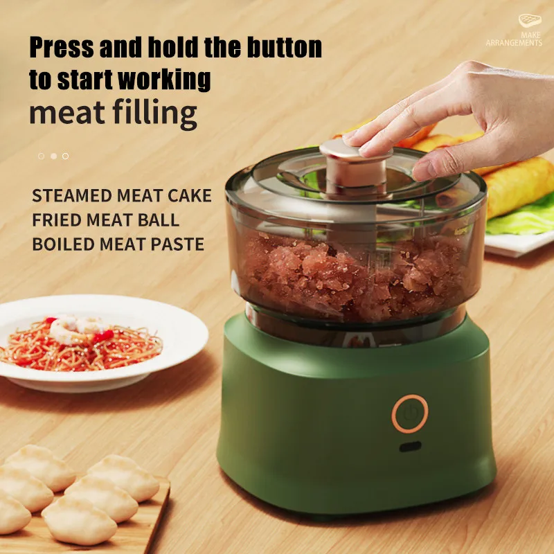 350ml Mini Wireless Electric Garlic Press Dual Purpose Garlic Puree Usb Charging Kitchen Food Shredder Meat Grinder Vegetable thumbnail 3