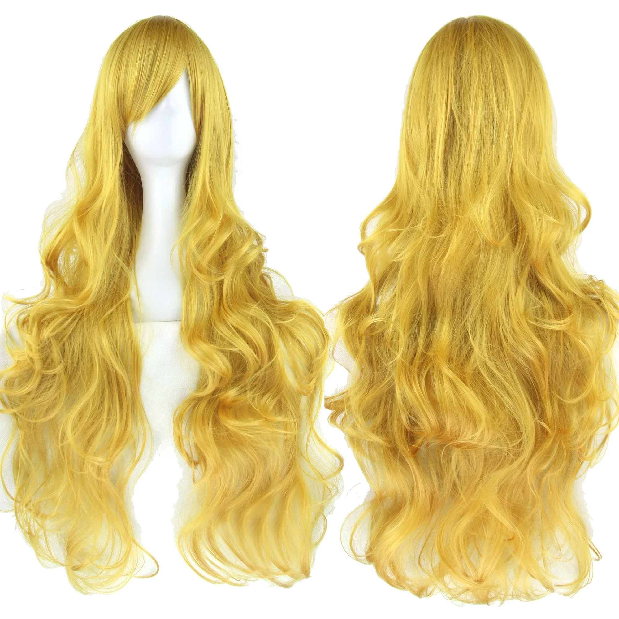 Soowee Curly Long Synthetic Hair Green Wig Hairpiece Pink Black Party Hair Cosplay Wigs for Women thumbnail 5