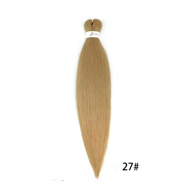 Synthetic Fiber Braiding Hair Ombre Braiding Hair For Women Easy Braid Wholesale 1B# 99j 27# 30# 1B/27 Pre-stretched Braids thumbnail 5