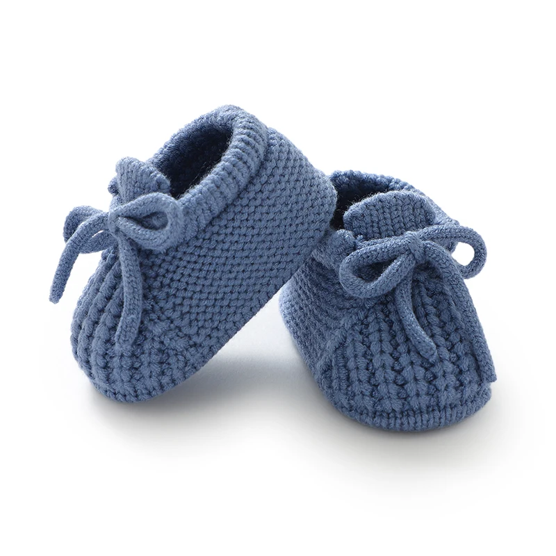 Infant Baby Shoes Knitted Newborn Boys Girl Footwear Fashion Solid Shallow Boots Shallow Kid 0-18M Clothing Accessories Handmade thumbnail 6