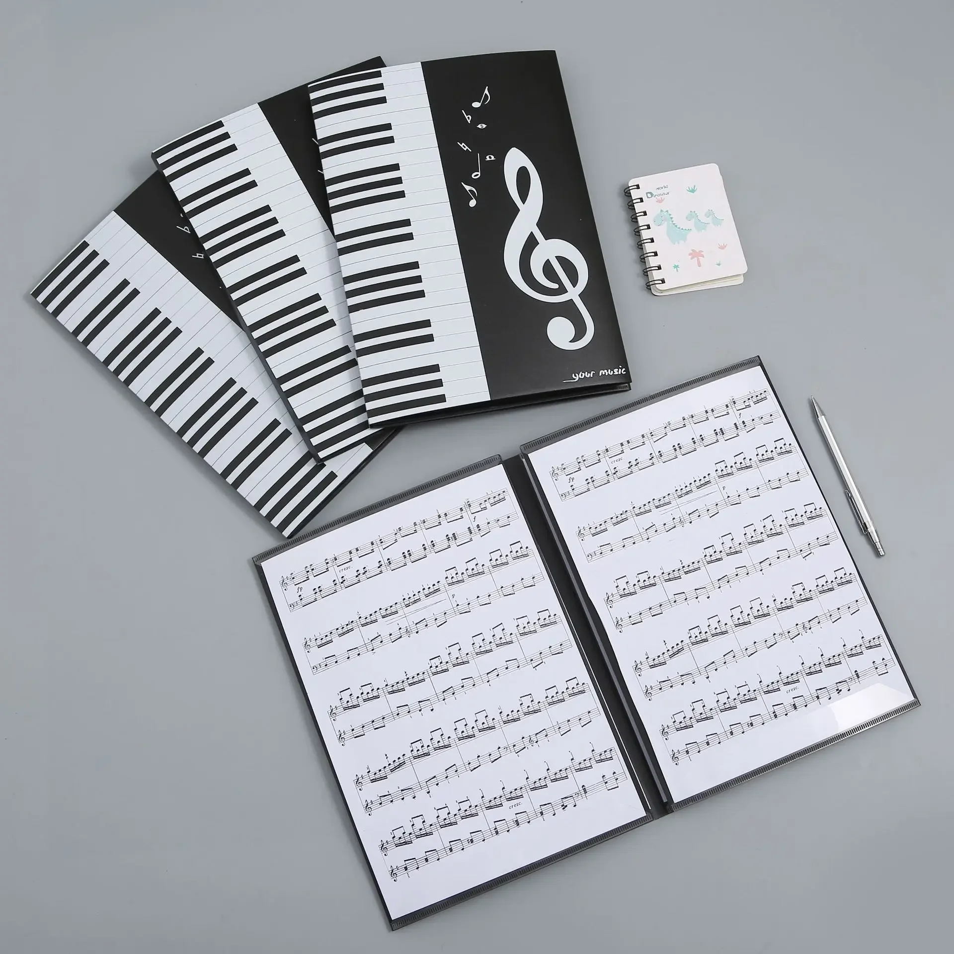 1pc Waterproof 6-page Performance Piano Sheet Music Clip A4 Three-fold Six-page Expanded Piano Replay Folder Sheet Music Folder thumbnail 5