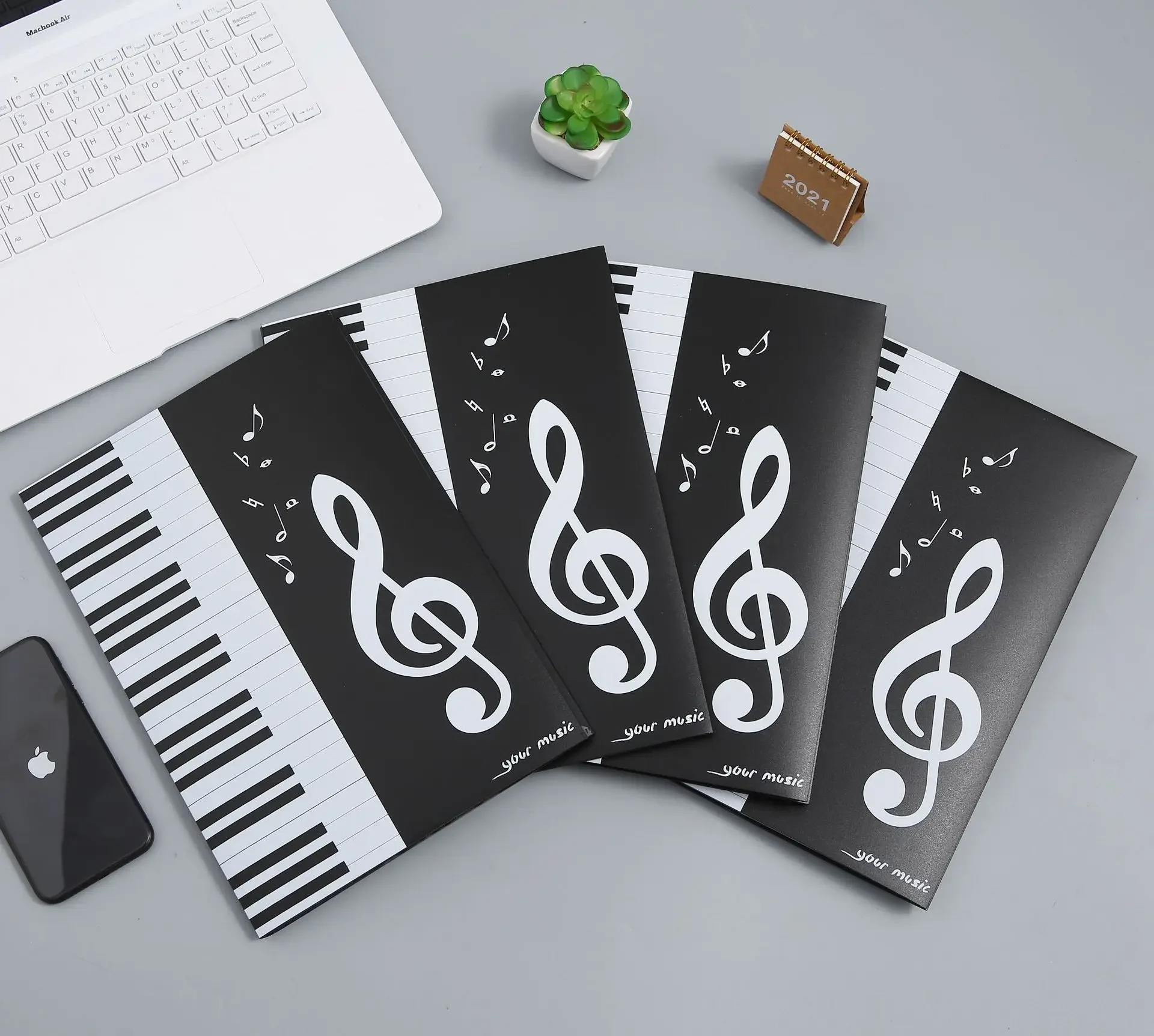 1pc Waterproof 6-page Performance Piano Sheet Music Clip A4 Three-fold Six-page Expanded Piano Replay Folder Sheet Music Folder thumbnail 2