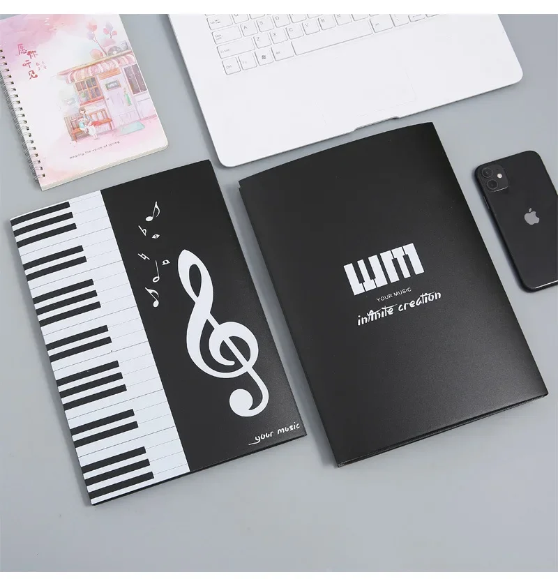 1pc Waterproof 6-page Performance Piano Sheet Music Clip A4 Three-fold Six-page Expanded Piano Replay Folder Sheet Music Folder thumbnail 3