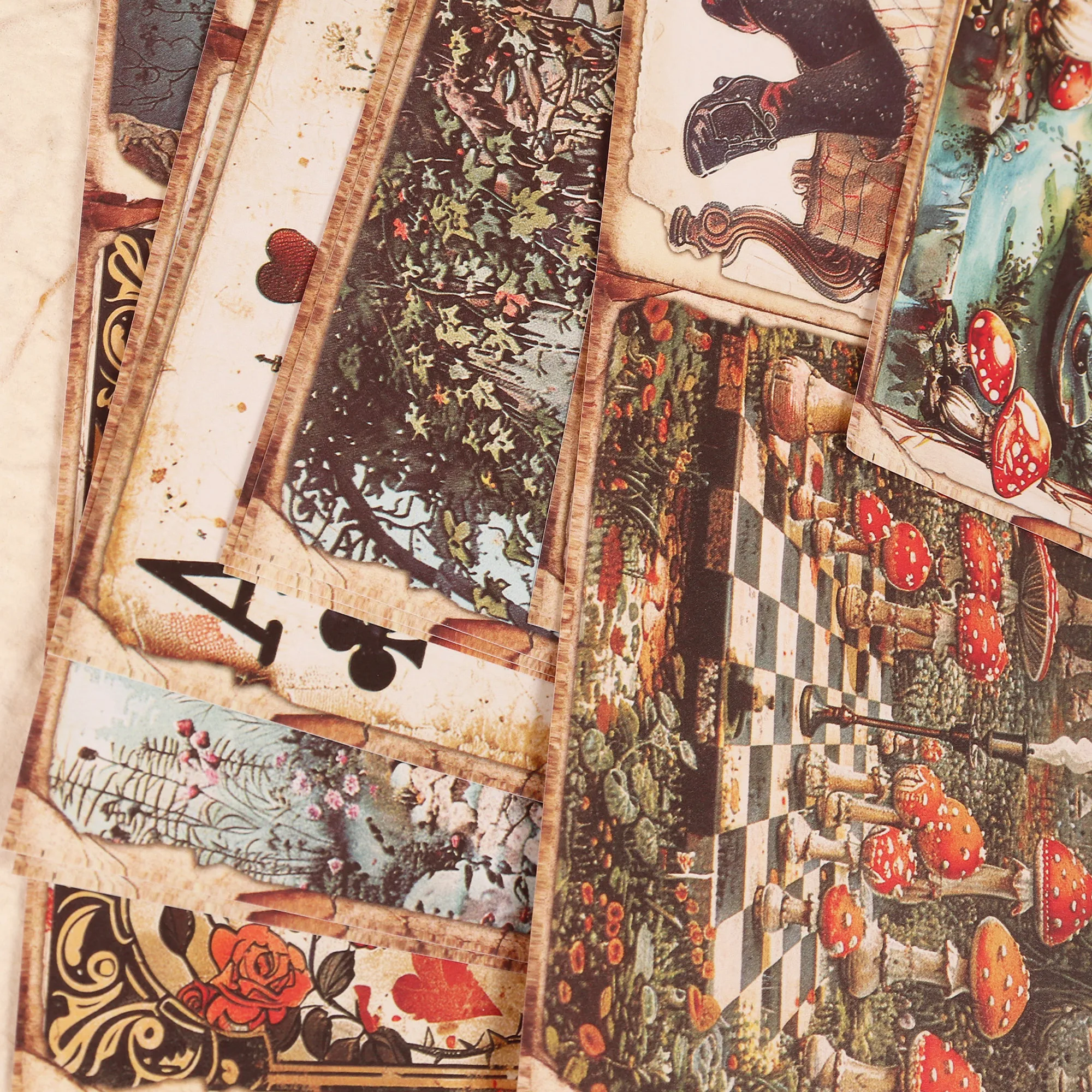 JAIIMAN 52pieces Mushroom Wonderland Junk Journal Set,for Arts Crafts,Holiday Party,Arts Crafts,Scrapbooking Supplies,DIY Crafts thumbnail 5