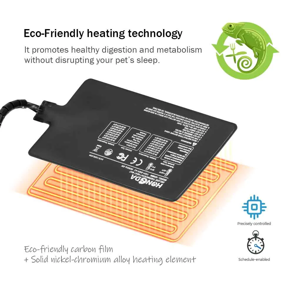6/11/23/36W PVC Reptile Heating Pad Warmer Heat Mat with Adujustable Thermostat Indoor Garden Plants Seedling Aquarium Terrarium thumbnail 3