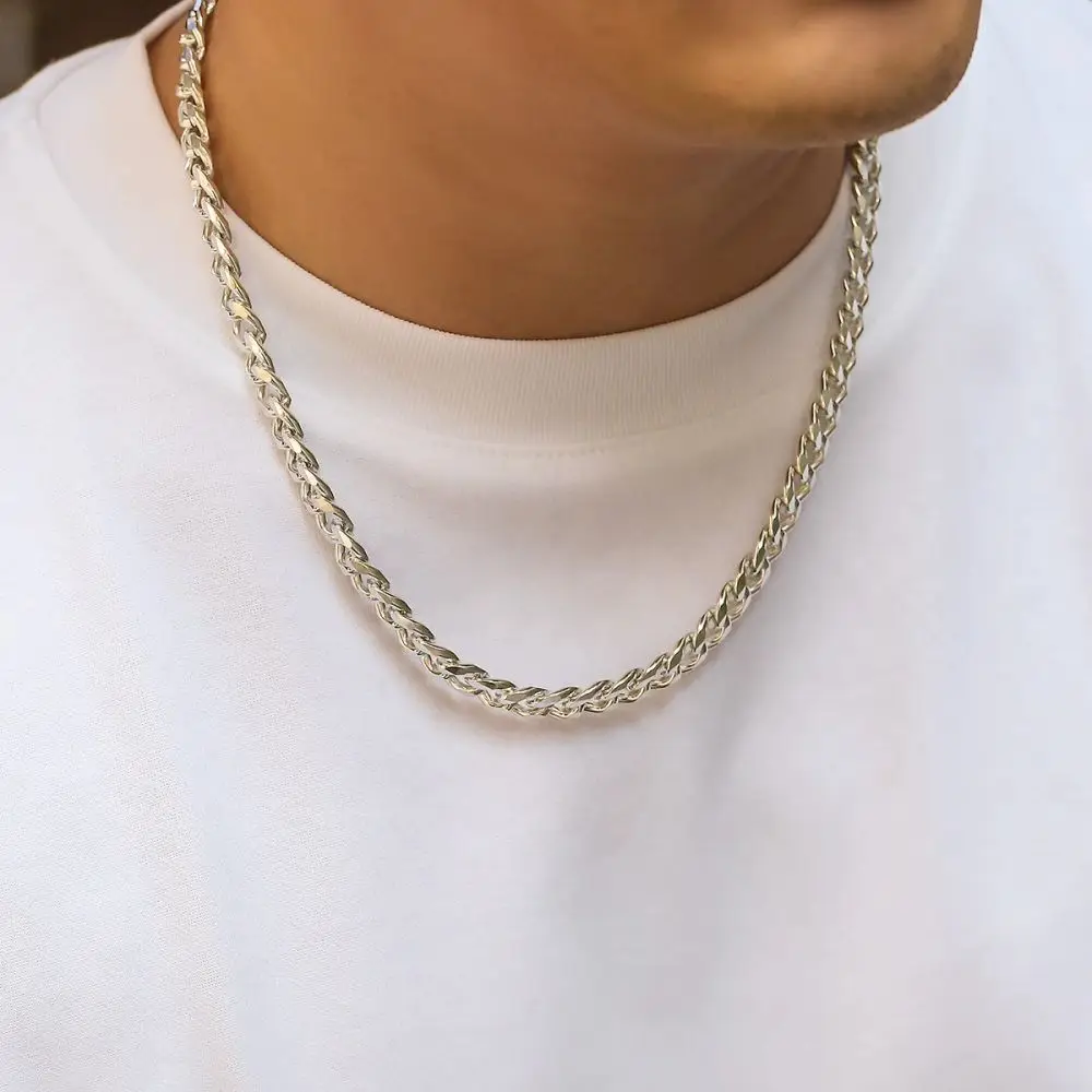 Simple Stainless Steel Cuban Chain Necklace for Men Gold Silver Color Metal Chain On The Neck Choker Jewelry Party Male DIY Gift thumbnail 2