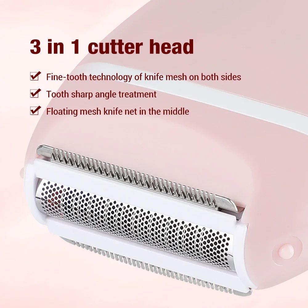 Women's 3 in 1 Shaver Electric Mini Washable Razor Special Hair Removal Equipment for Whole Body Leg Armpit Intimate Area thumbnail 3
