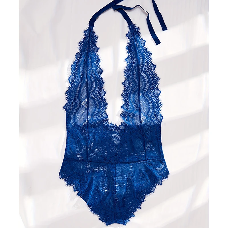 Sexy Lace Women's Clothing Bodysuit Woman 2024 New Collection Deep V Perspective Backless Underwear One-piece Corset Hot Costume thumbnail 2