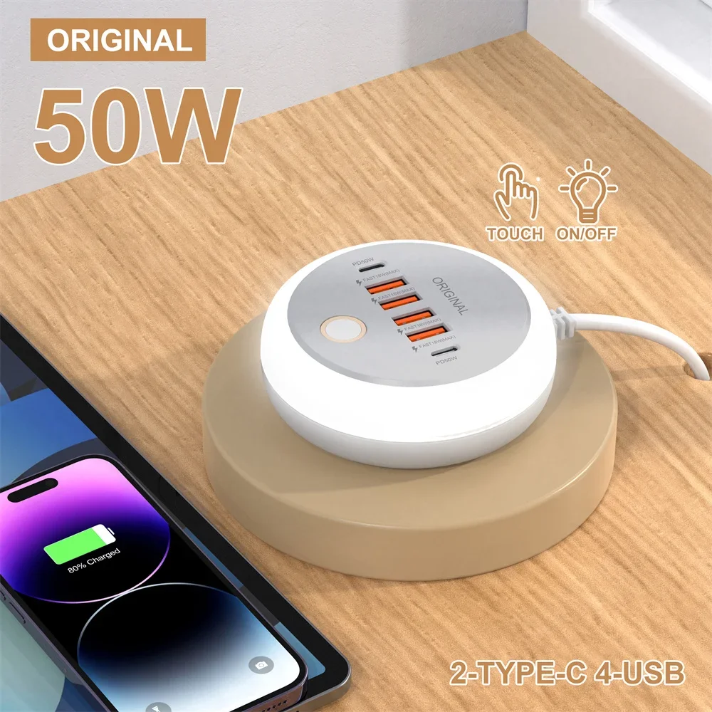 50W Power Strip Multi Port USB C Socket Type C Fast Charging Wall Charger USB Adapter For iPhone12 13 Quick Mobile Phone Charger thumbnail 5