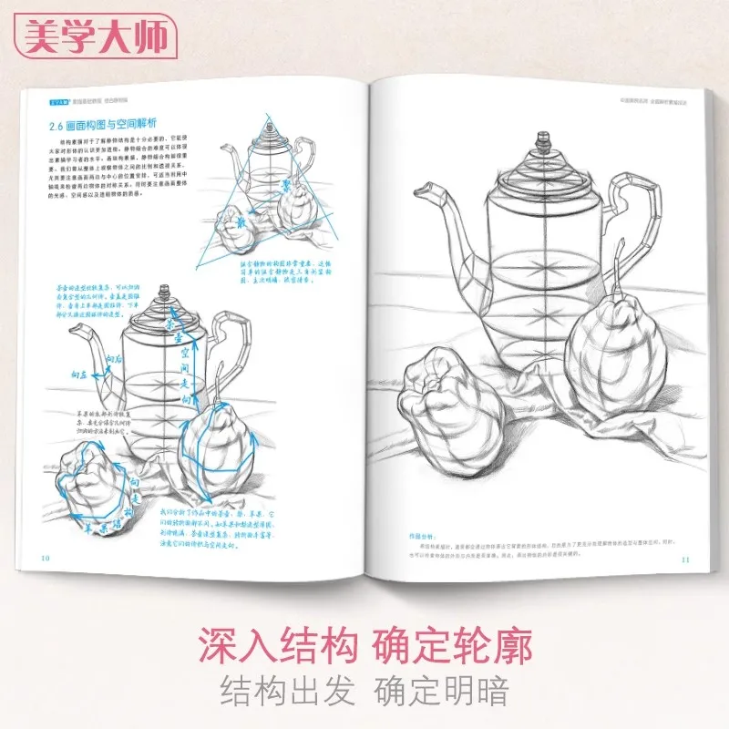 Sketching Book Basic Sketching Tutorial Drawing Book Geometry Plaster Still Life Figure Avatar Zero Based Sketching Textbook thumbnail 3