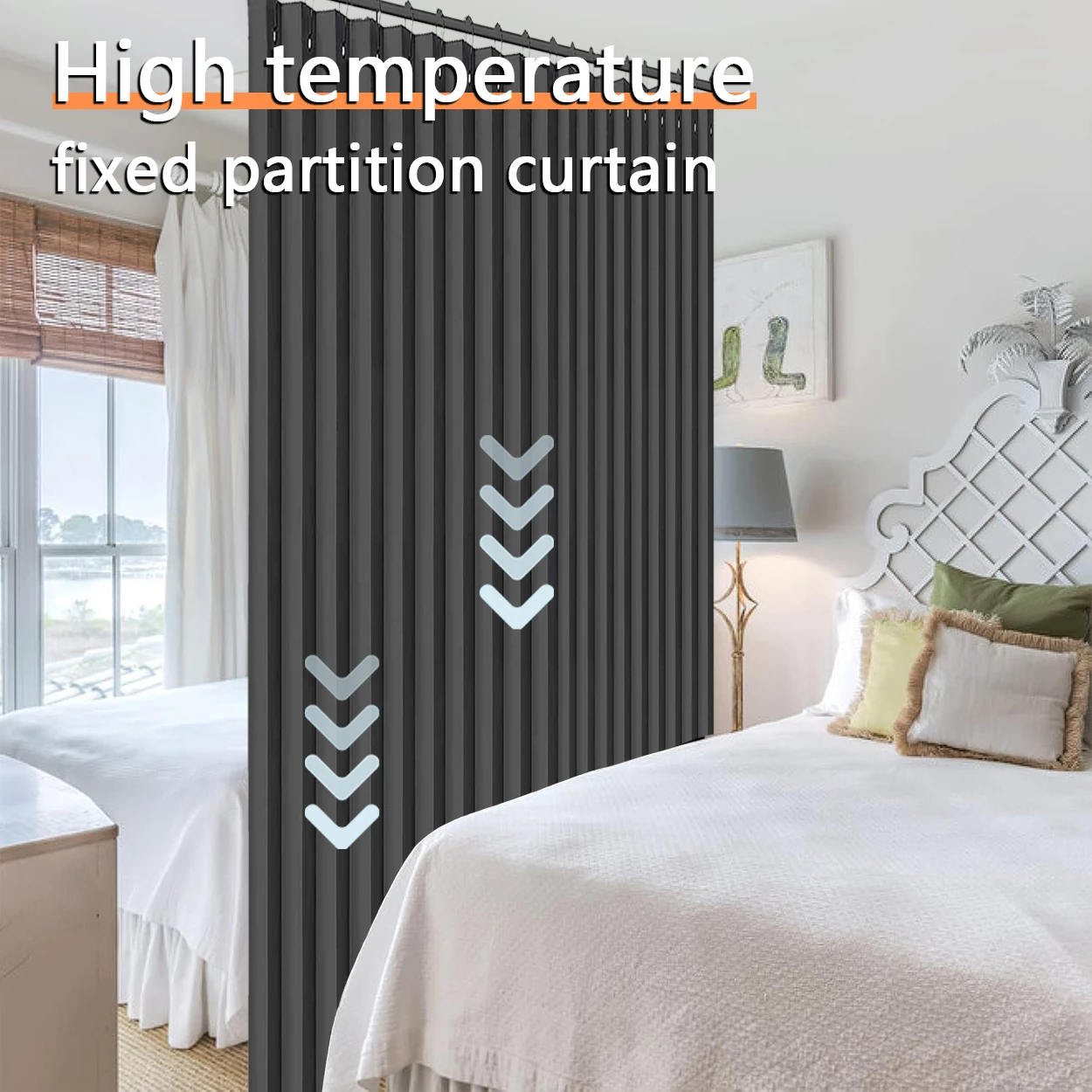 1Panel, Bedroom Room Divider Privacy Curtain, Dining Room Kitchen Folding Curtain, Accordion Door Curtain, Wardrobe Bookcase Decorative Curtain