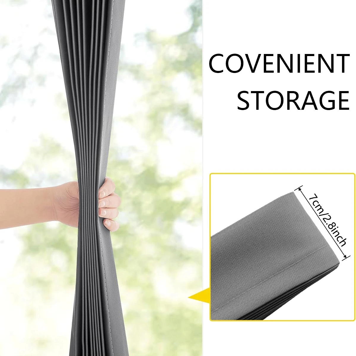 1Panel, Bedroom Room Divider Privacy Curtain, Dining Room Kitchen Folding Curtain, Accordion Door Curtain, Wardrobe Bookcase Decorative Curtain thumbnail 2