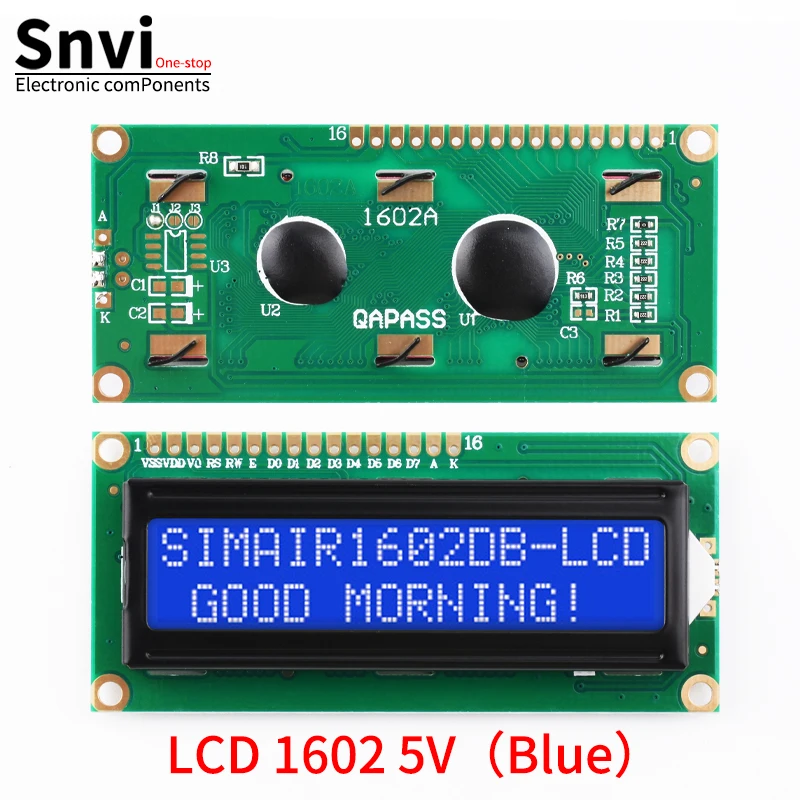 Snvi LCD1602 1602A LCD Display Module 16x2 Character Blue Yellow Green Gray Screen PCF8574 I2C IIC Interface 5V for Arduino thumbnail 4