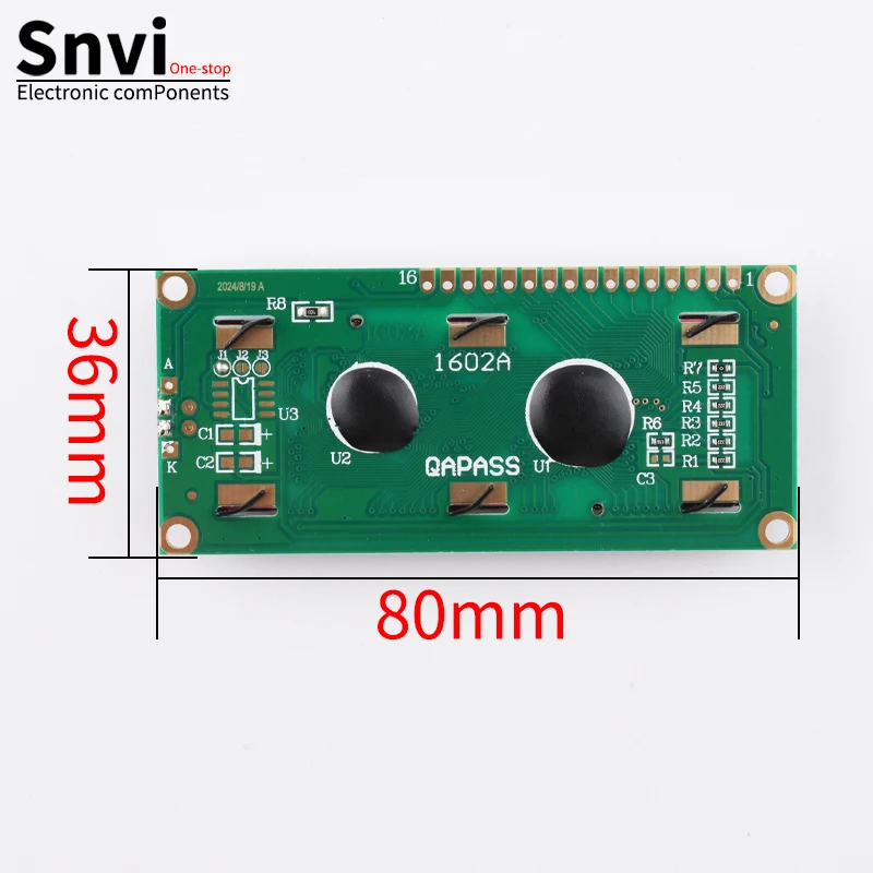 Snvi LCD1602 1602A LCD Display Module 16x2 Character Blue Yellow Green Gray Screen PCF8574 I2C IIC Interface 5V for Arduino thumbnail 2