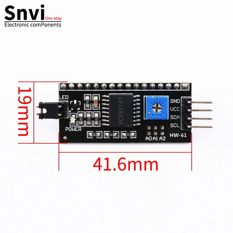 Snvi LCD1602 1602A LCD Display Module 16x2 Character Blue Yellow Green Gray Screen PCF8574 I2C IIC Interface 5V for Arduino thumbnail 3