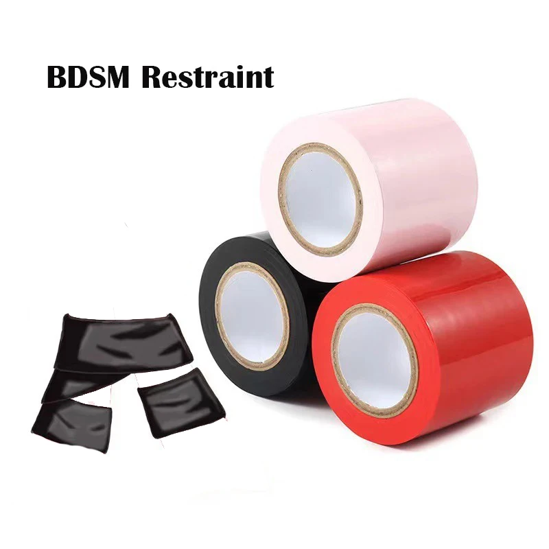 Electrostatic Adsorption Tape Sex Handcuff Feet Restraint BDSM Couple Adult Play 18+ Skin Friendly Body Harness Tied Sex Toy thumbnail 2