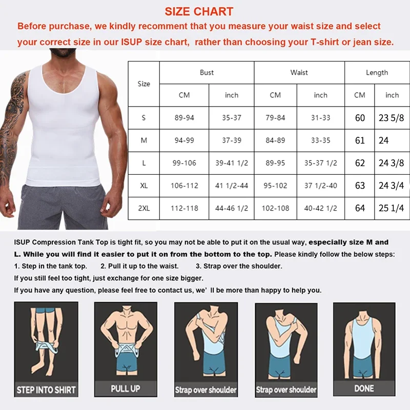 Men Body Shaper Slimming Compression Vest Undershirt Sexy Waist Trainer Tank Top Belly Control Workout Weight Loss Shapewear thumbnail 6