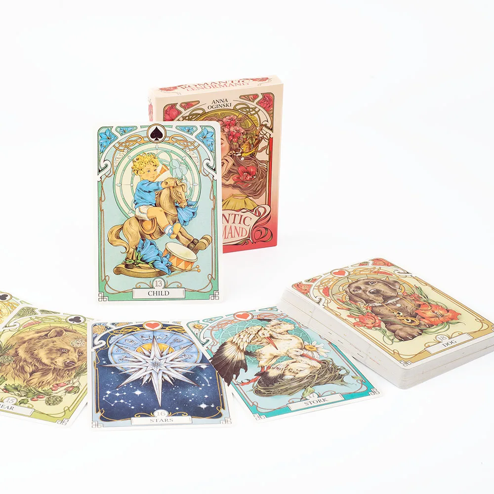37Pcs Cards Romatic Lenormand Tarot Deck Full English Version Oracles Deck For Girl Board Games 10.2*7.2Cm thumbnail 2
