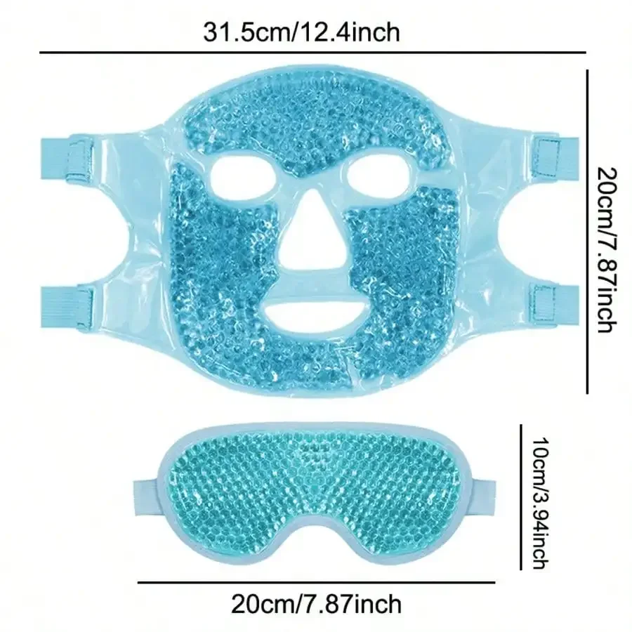 Gel Cooling Ice Face Eye Mask Facial Mask Hot Cold Compress Pack Gel Beads Cold Face Eye Mask Ice Pack,Compress Sleeping FaceSPA thumbnail 5