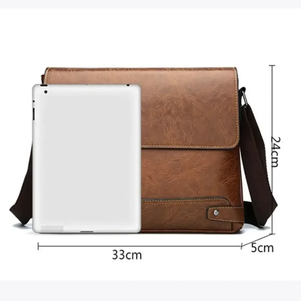 Briefcase For Men PU Leather Tote Boston Commuting Laptop Shoulder Executive Business Work Messenger Crossbody Side Designer Bag thumbnail 5