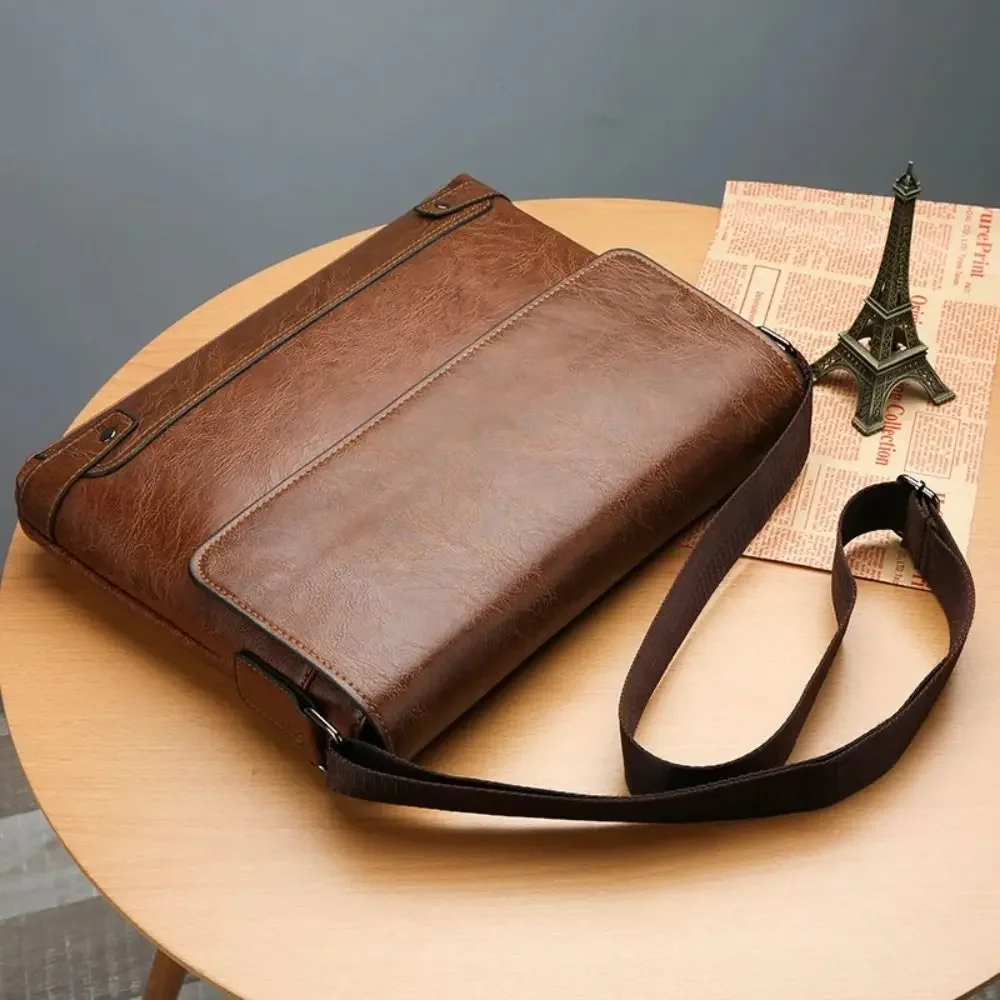 Briefcase For Men PU Leather Tote Boston Commuting Laptop Shoulder Executive Business Work Messenger Crossbody Side Designer Bag thumbnail 4