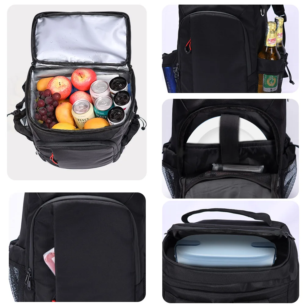 New Picnic Cooler Bag Large Capacity Camping Meal Hikking Thermal Backpack with Bottle Opener Leakproof Insulated  Lunch Bag thumbnail 2