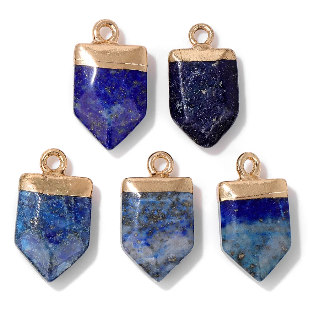 Blue Lapis Lazuli Pendant Gems Cross Hand Oval Shape Natural Stone Lapis Lazuli Charms for Jewelry Making Necklace DIY Bracelet thumbnail 5
