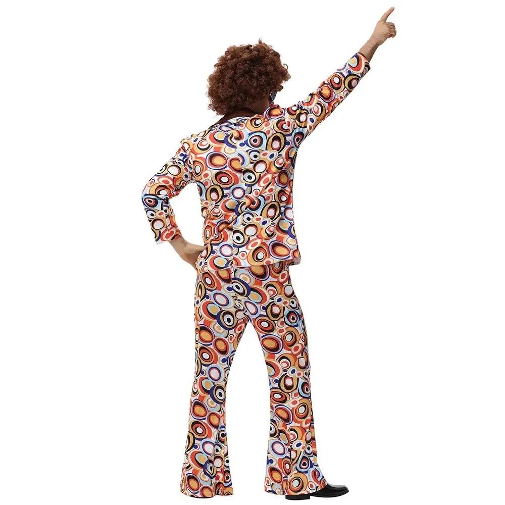 Men Women Retro 70s 80s Hippie Costume Disco Rock Hip-Hop for Cosplay Couples Purim Halloween Party Fantasia Dress Up thumbnail 6