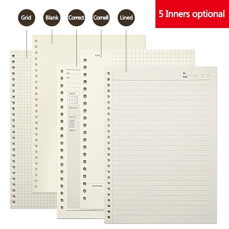 60 sheets of loose-leaf suit notebook detachable notebook simple notepad teacher office writing school supplies stationery cute thumbnail 6