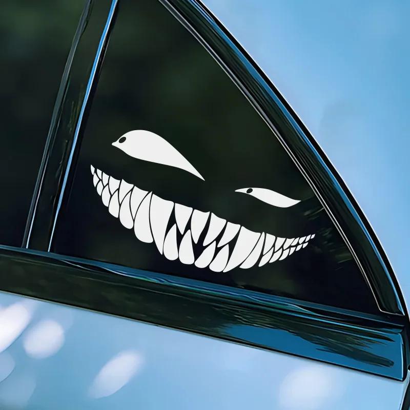 Cute leant eyes bad smile Car Stickers Motorcycle Decals Funny Auto Body Styling Decoration Window Sticker Vinyl Waterproof thumbnail 4