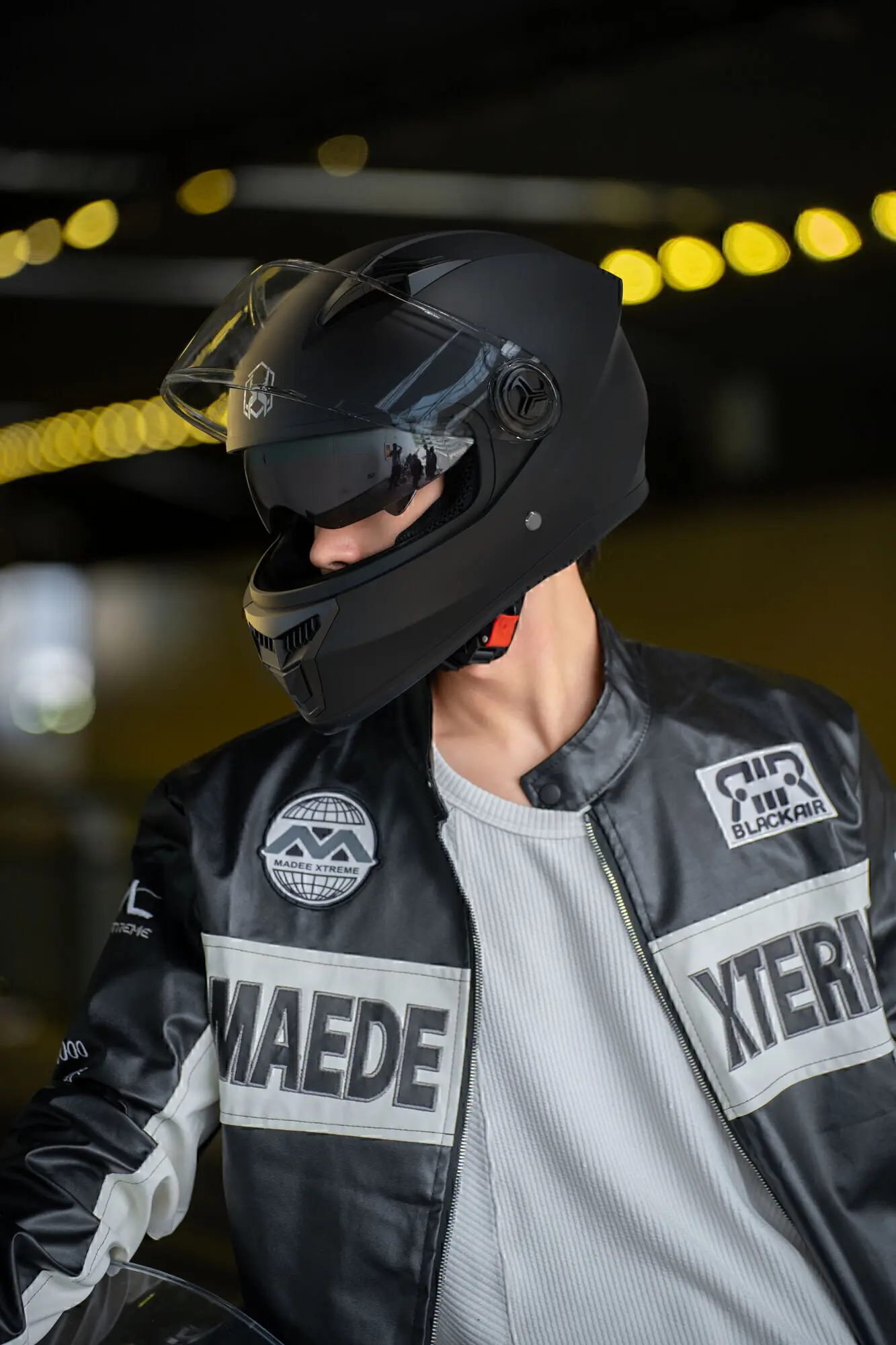 Double Visor  Motorcycle Helmet Racing Helmets Safety  Unisex Motorbike Sports helmet Full Face  Winter Warm with thumbnail 4