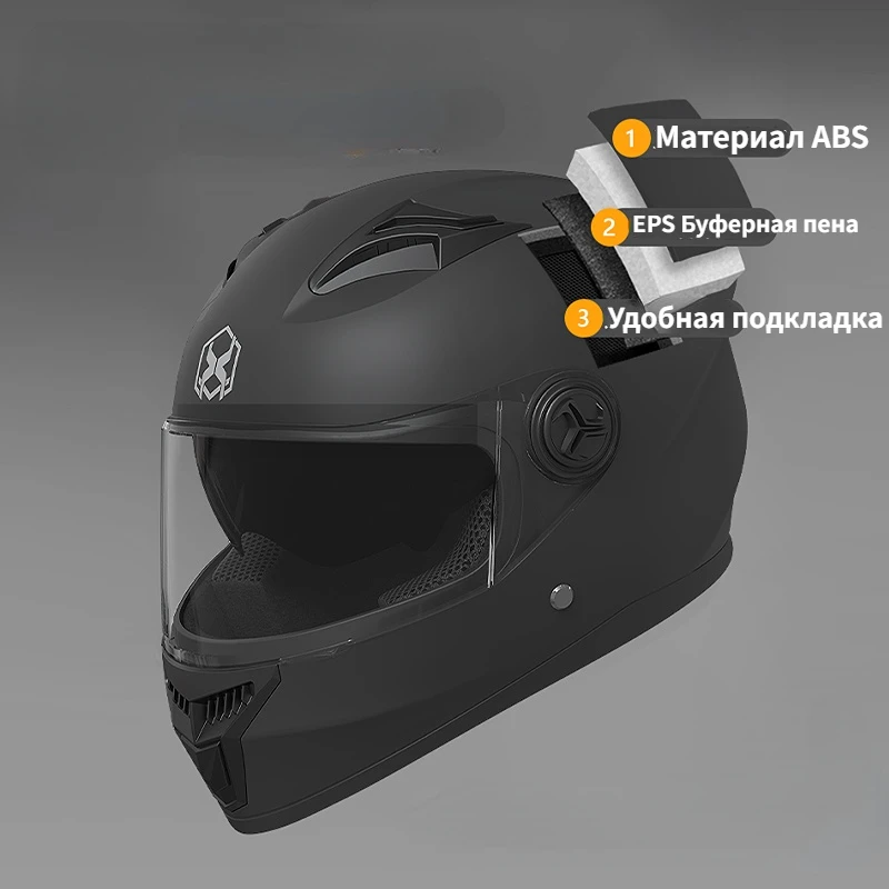 Double Visor  Motorcycle Helmet Racing Helmets Safety  Unisex Motorbike Sports helmet Full Face  Winter Warm with thumbnail 5