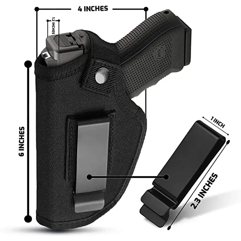 Outdoor Molle Hunting Holster Nylon Concealed Gun Pouch for Glock Sig Sauer Beretta Kahr Bersa IWB Holster Hunting Equipment