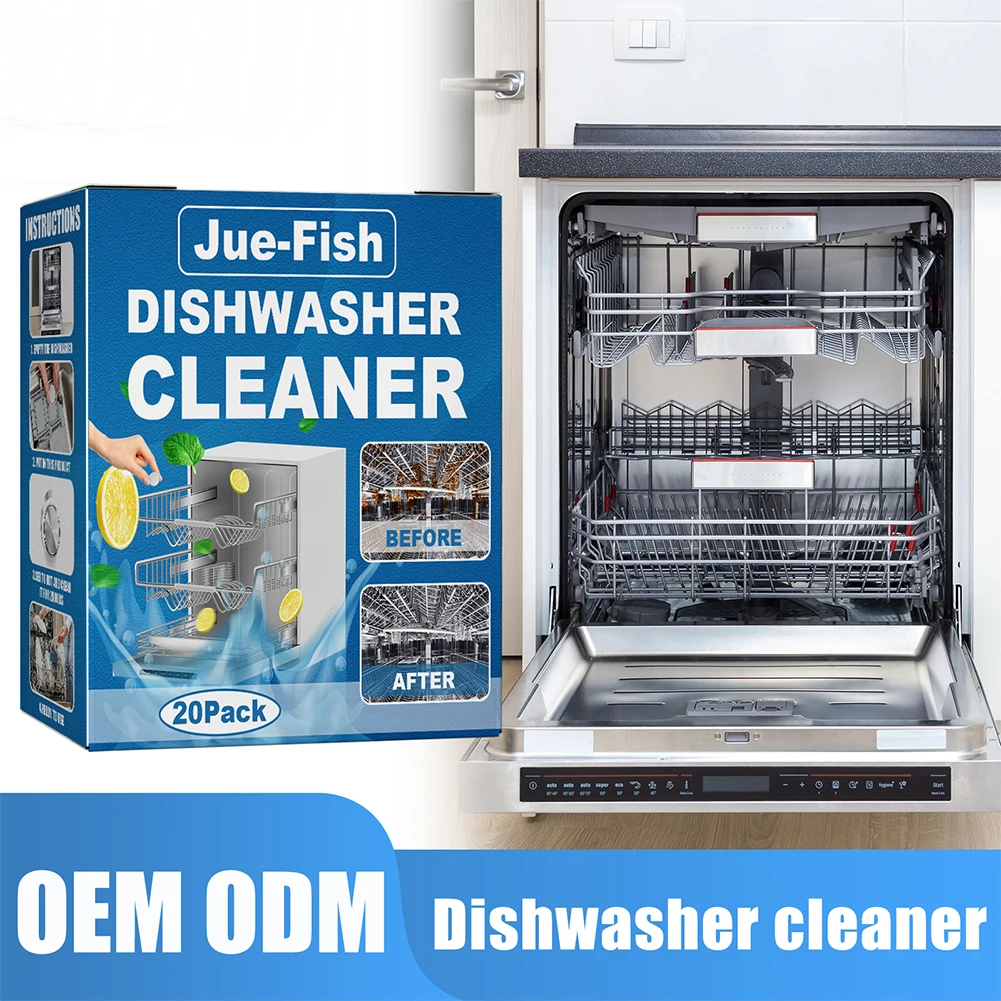 20-100PCS Dishwasher Cleaner Oil Dirt Removal Deodorizer Cleaning Tablet Limescale Remover High Efficient Kitchen Cleaning Tool thumbnail 2