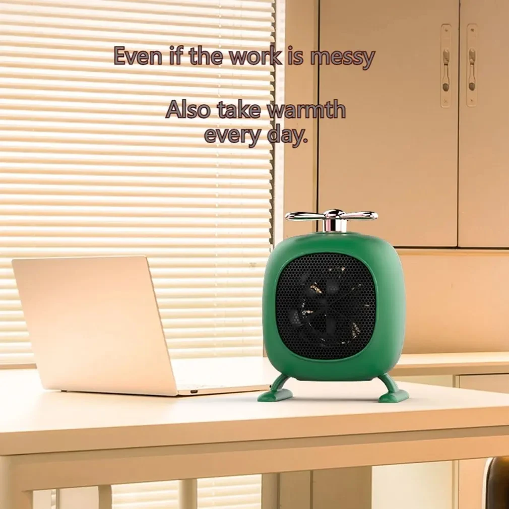 Mini portable heater novelty little cute low noise desktop room portable plug-in electric fan heater home home office winter thumbnail 6