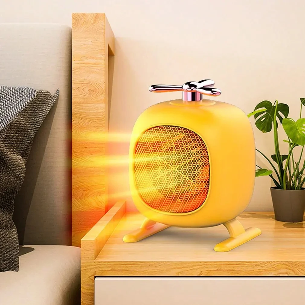 Mini portable heater novelty little cute low noise desktop room portable plug-in electric fan heater home home office winter thumbnail 2