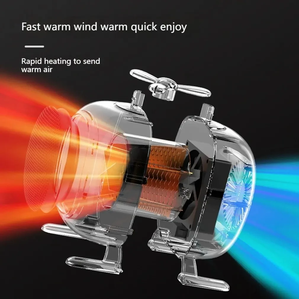 Mini portable heater novelty little cute low noise desktop room portable plug-in electric fan heater home home office winter thumbnail 3