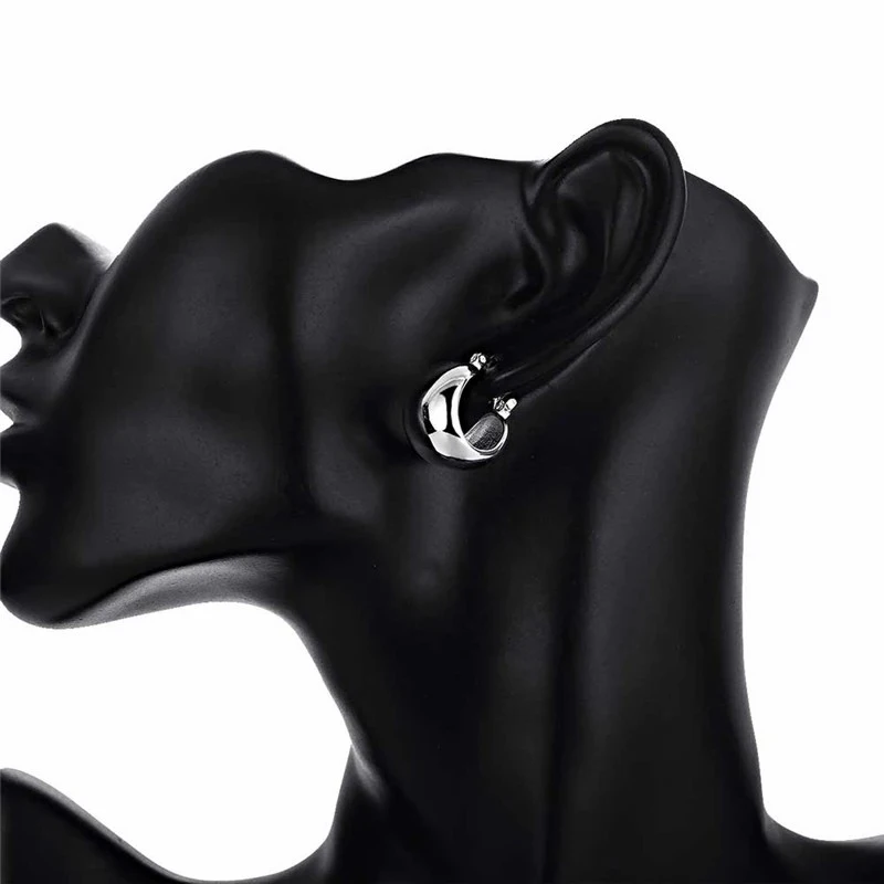 Fine 925 sterling silver earrings wedding high quality popular product fashion women party Earring Jewelry thumbnail 3