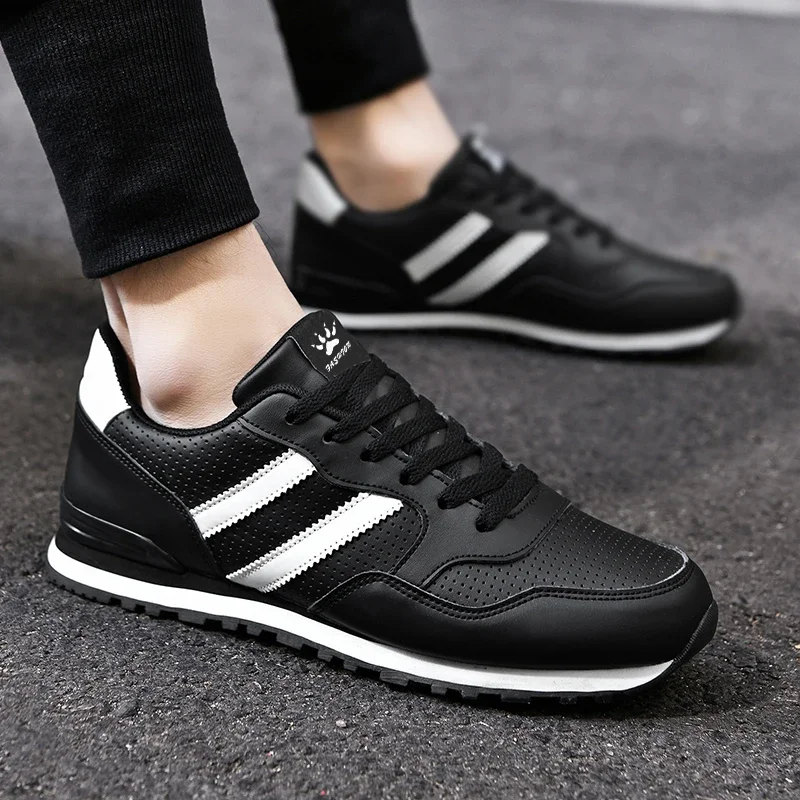 Autumn Sports Shoes Men's Flat Running White Durable Classic Casual Shoes Low Cut Trendy  Fashionable Hiking and Walking Shoes thumbnail 2