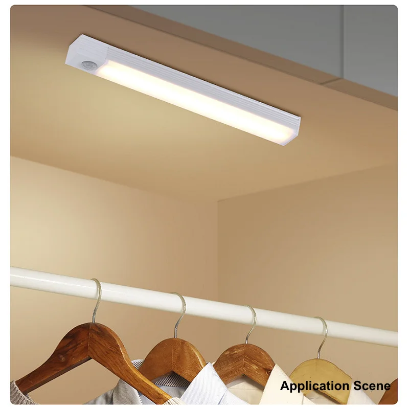 USB Type C Rechargeable Motion Sensor LED Bar Light Induction Night Light Portable for Kitchen Bedside Wardrobe Closet Aisle thumbnail 2