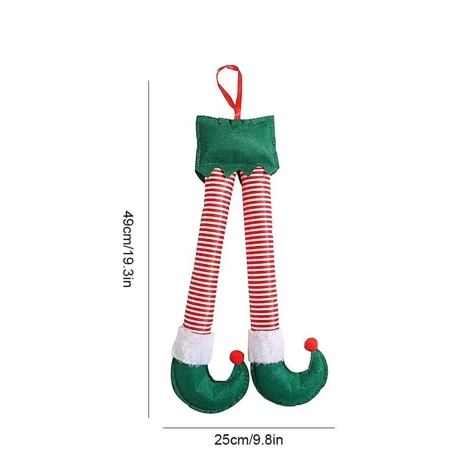 2024New Year Christmas Elf Santa Legs Car Accessories Christmas Decor For Home Xmas Tree Pendants Ornaments  HappyGifts thumbnail 6
