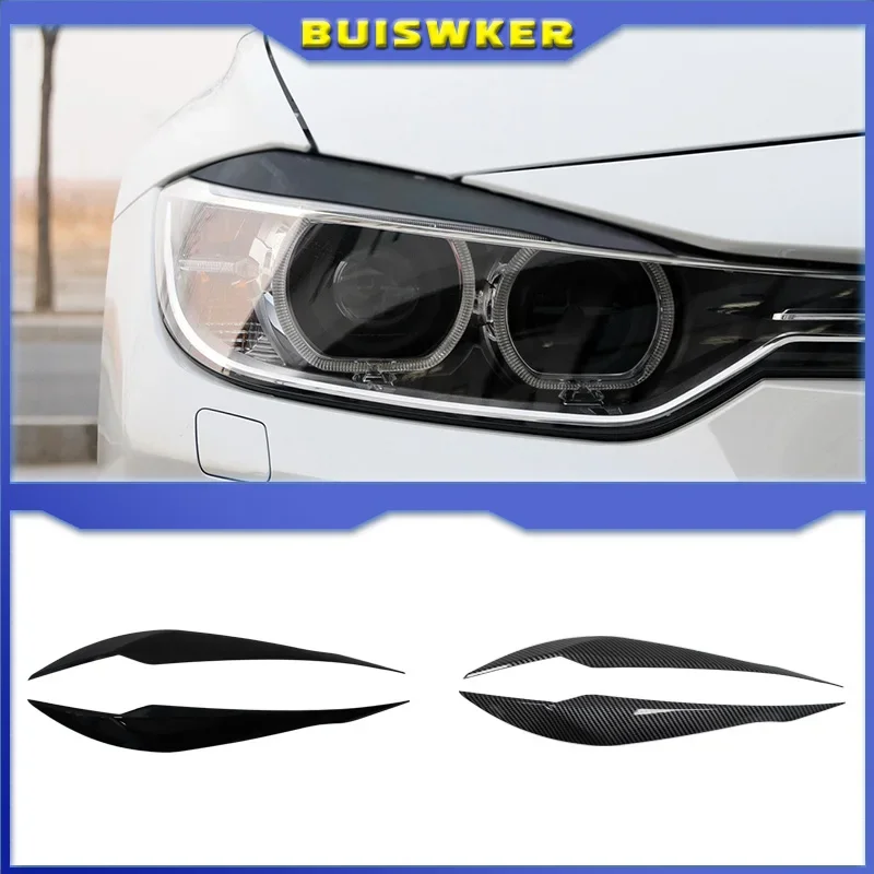 Gloss ABS Headlight Eyebrow Eyelid for BMW F30 Sedan 2012-2015 320i 328i 335i F80 M3 2014-2018 F31 Touring 2013-2015 320i 328i