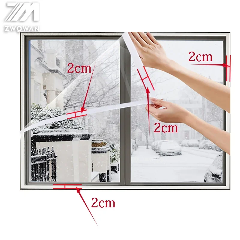 Winter window sealing and insulation, cold proof bedroom window sealing and insulation, self-adhesive window insulation film thumbnail 6