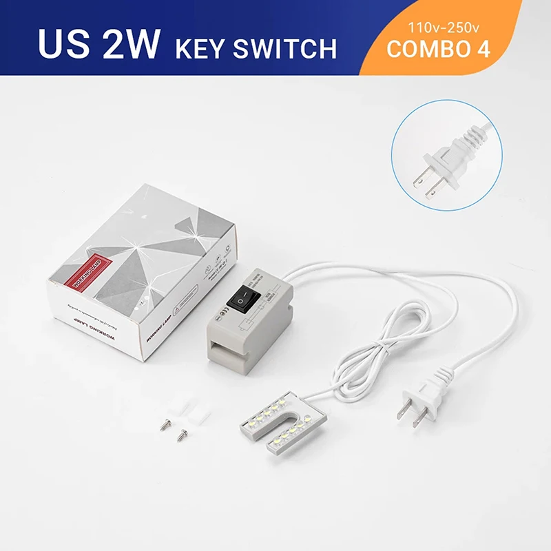 Sewing Machine Light U Shape Industrial Lighting Lamp Magnetic Working Light For Drill Presses Workbenches EU/US Plug thumbnail 3