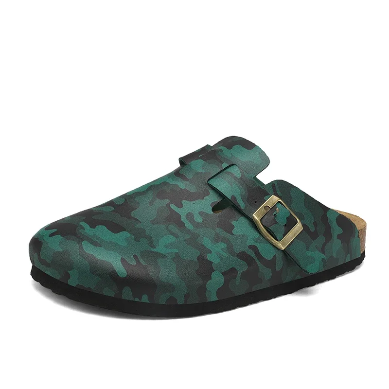 Men Women Wide Toe Slippers Cork Sandals Clogs Comfort Footbed Fashion PU Leather Mules Slip on Indoor Outdoor thumbnail 6