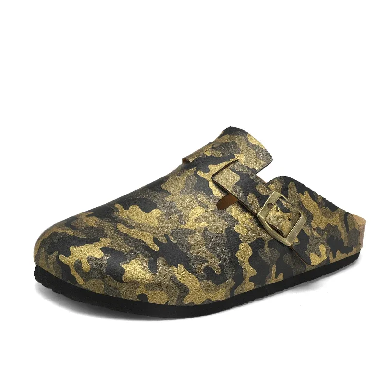 Men Women Wide Toe Slippers Cork Sandals Clogs Comfort Footbed Fashion PU Leather Mules Slip on Indoor Outdoor thumbnail 5